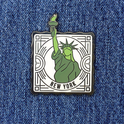 Lady Liberty Stamp Pin