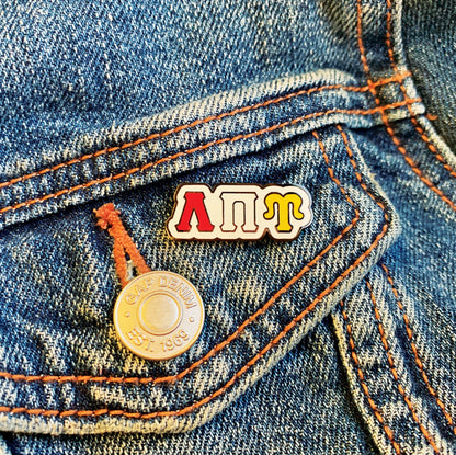 Tricolor Letter Enamel Pin