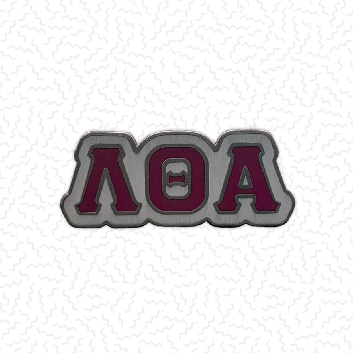 Burgundy Letter Enamel Pin